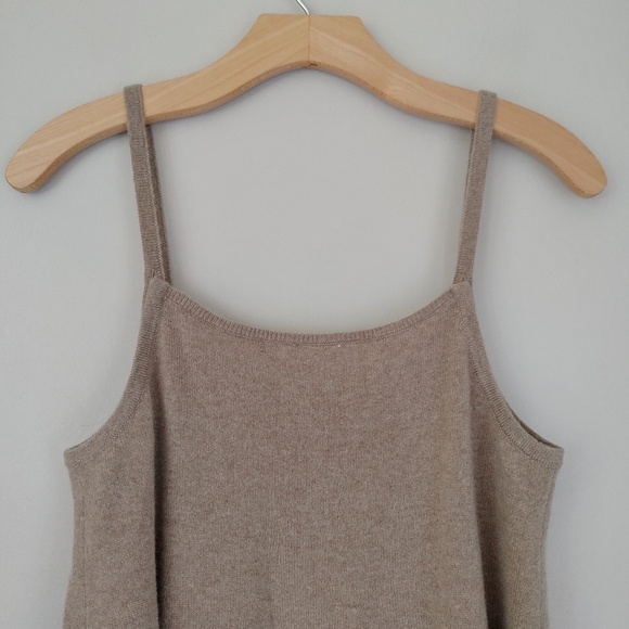 Victoria's Secret Cashmere Knit Tank Top Babydoll Size Small Tan - Picture 12 of 15